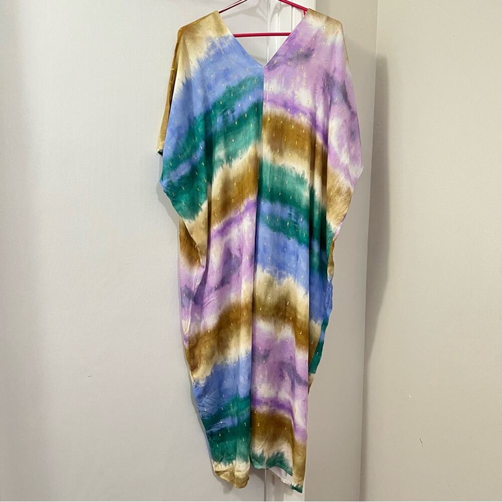 Zara Multi Colored TIE DYE TUNIC DRESS Size XL - XXL - Picture 14 of 14